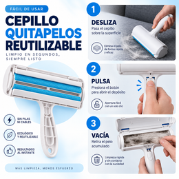 Pet Hair Remover Roller - Dog & Cat Fur Remover with Self-Cleaning Base - Efficient Animal Hair Removal Tool - Perfect for Furni