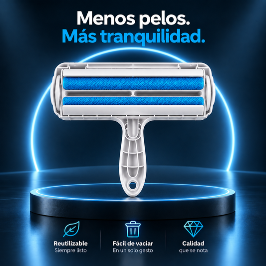 Pet Hair Remover Roller - Dog & Cat Fur Remover with Self-Cleaning Base - Efficient Animal Hair Removal Tool - Perfect for Furni
